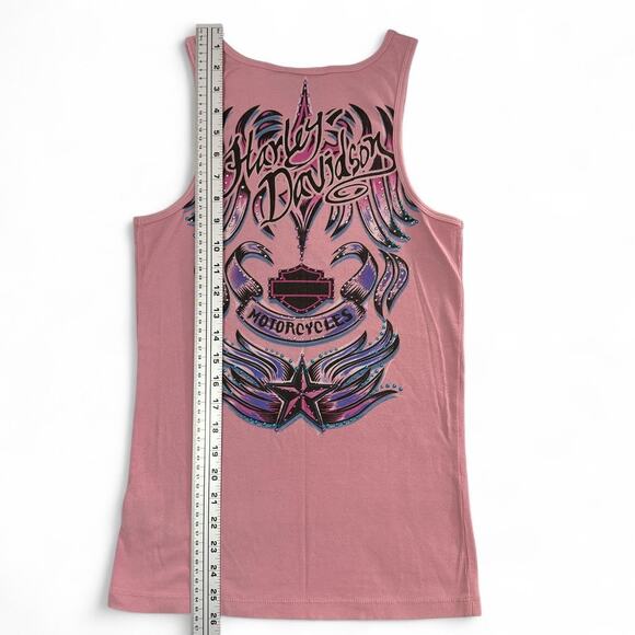 Harley Davidson Women's Tank Top Size Large Pink - Picture 6 of 7